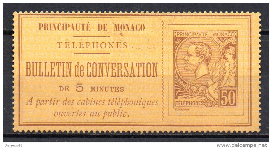 5/  Monaco  : N° 1 Timbre Telephone  Neuf  (X)  , Cote : 575,00 € , Disperse Belle Collection ! - Telefono