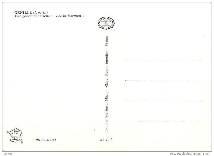 Réf : T 15 - 5243 : VUE AERIENNE DE GENILLE - Genillé