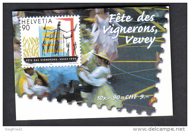 Schweiz ** 0-115  Winzerfest Vevey Markenheft 1996 Postpreis  9,00 CHF - Booklets