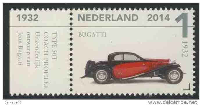 Nederland Netherlands Pays Bas 2014 Mi 3215 ** Bugatti Type 50T Coach Profilée (1932) / Classic Car - Auto's