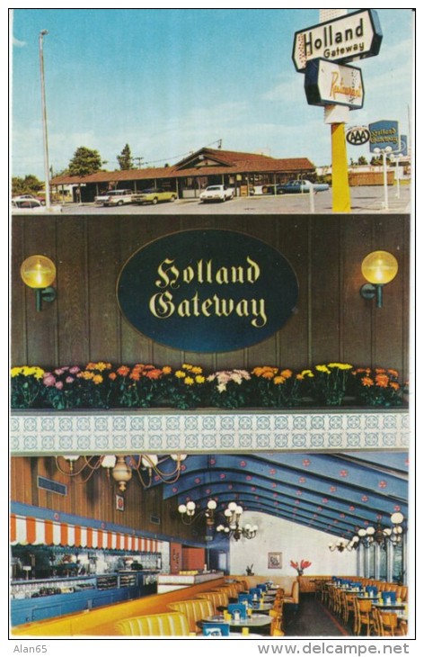 Vancouver Washington, Holland Gateway Restaurant Interior Views, Auto C1960s Vintage Postcard - Vancouver