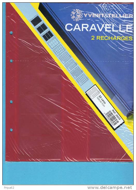 2 RECHARGES CARAVELLE Monnaies 2603 : 32 Cases Spécial Euro - Matériel