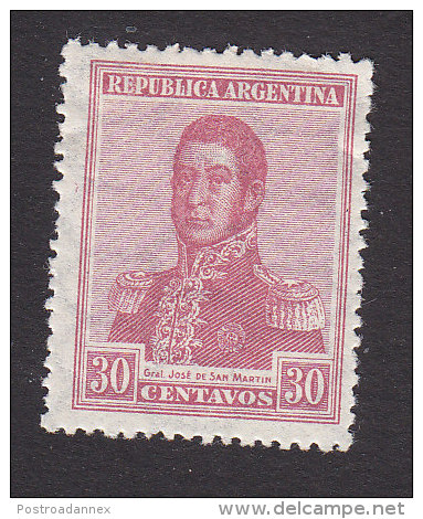 Argentina, Scott #241, Mint Hinged, Jose De San Martin, Issued 1917 - Unused Stamps