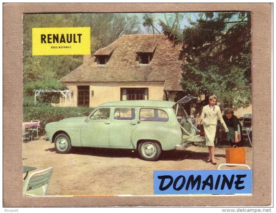 AUTOMOBILES  - PUBLICITE - DEPLIANT 3 VOLETS - RENAULT DOMAINE - Voitures