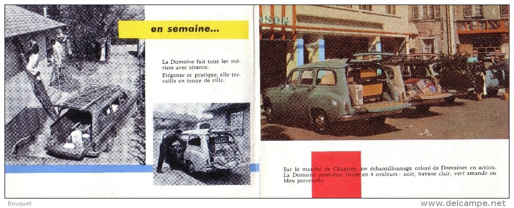 AUTOMOBILES  - PUBLICITE - DEPLIANT 3 VOLETS - RENAULT DOMAINE - Voitures