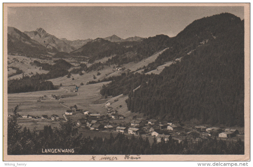 Fischen Im Allgäu Langenwang - S/w Ortsansicht 1 - Fischen