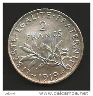 France - Semeuse - 2 Francs 1919 - Autres & Non Classés