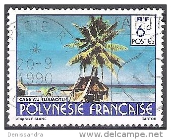Polynésie Française 1979 Michel 283IIC O Cote (2005) 0.50 Euro € Case Au Tuamoti Cachet Rond - Used Stamps