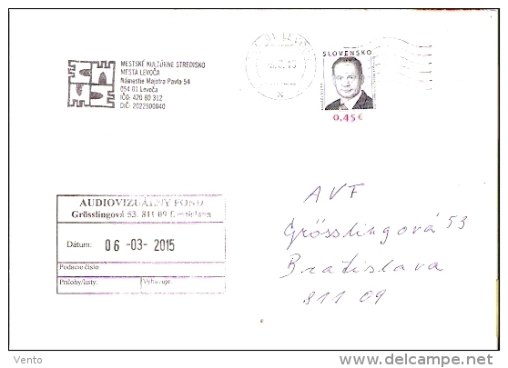 Slovakia Cover 2015 ... AF327 President Kiska - Lettres & Documents