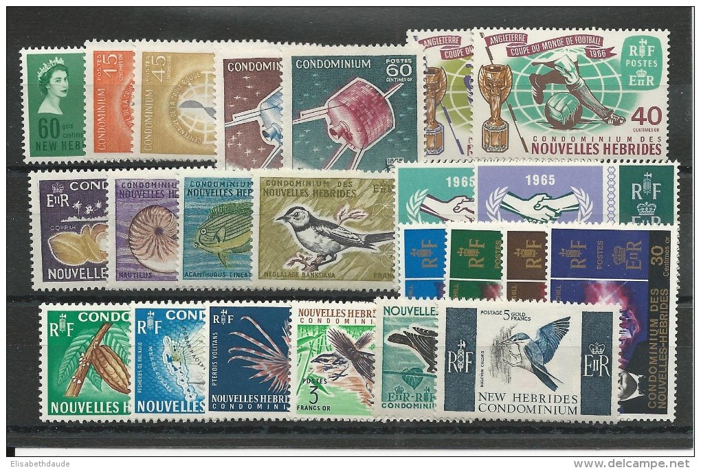 NOUVELLES HEBRIDES - 1963/1967 - PETIT LOT * CHARNIERE TRES LEGERE - COTE = 135 EURO - - Colecciones & Series