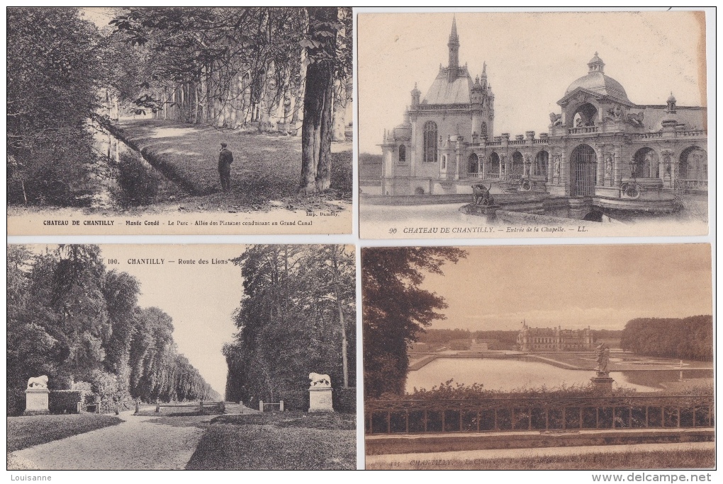 LOT  DE  19    CPA   DU   CHÂTEAU  DE  CHANTILLY   -  Toutes Scanées - 5 - 99 Cartes