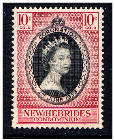 Nlles HEBRIDES - N° 166** - COURONNEMENT DE LA REINE ELIZABETH II - Unused Stamps