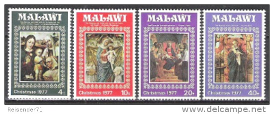 Malawi 1977 Religion Christentum Feiertage Weihnachten Christmas Kunst Kultur Gemälde Bergognone Eyck, Mi. 289-2 ** - Malawi (1964-...)