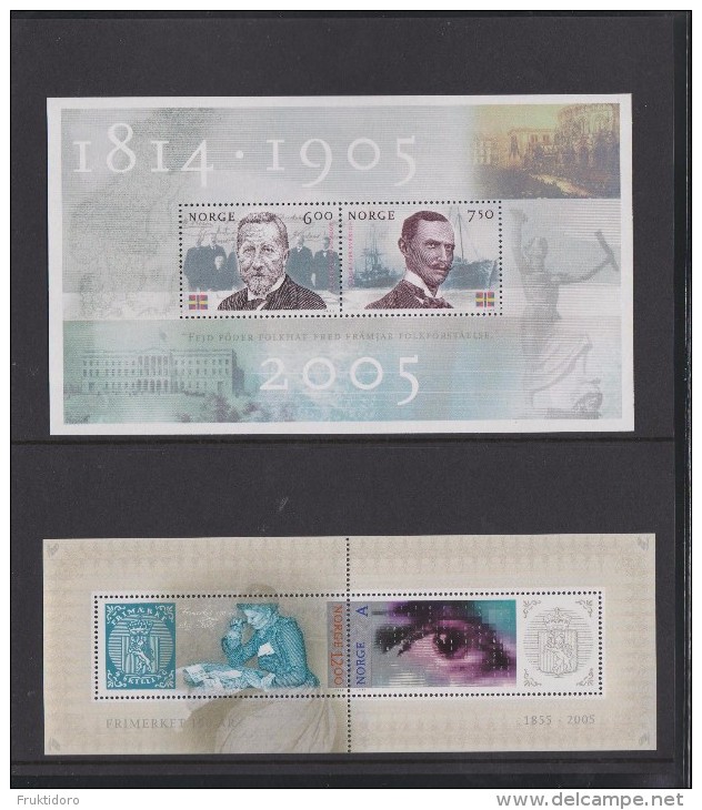 Norway Year Set Norwegian Stamps 2005 - St. Valentine's Day - Erik Werenskiold - Posthoorn - Dissolution Of The Union ** - Ganze Jahrgänge