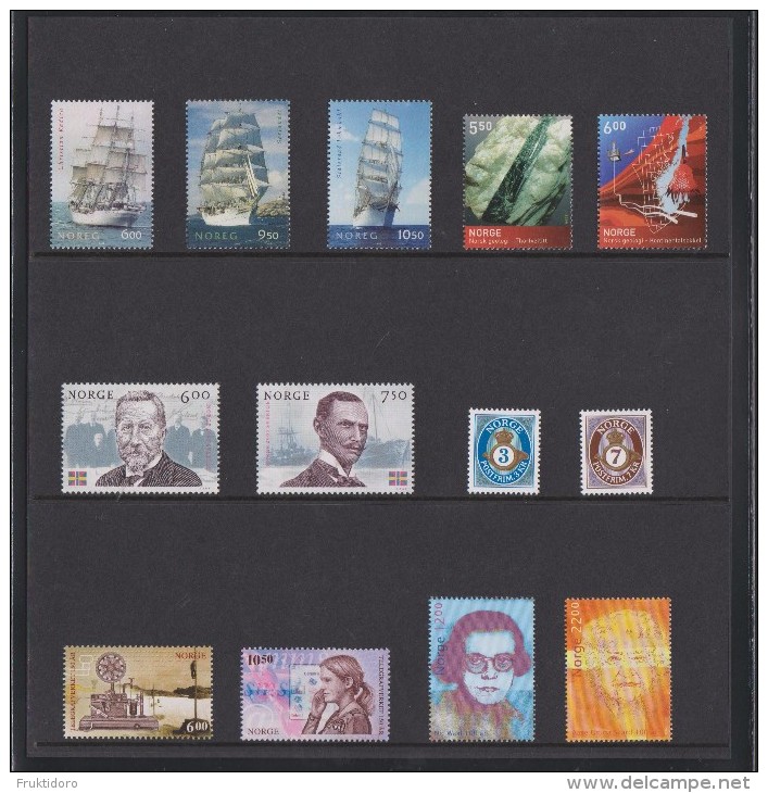 Norway Year Set Norwegian Stamps 2005 - St. Valentine's Day - Erik Werenskiold - Posthoorn - Dissolution Of The Union ** - Full Years