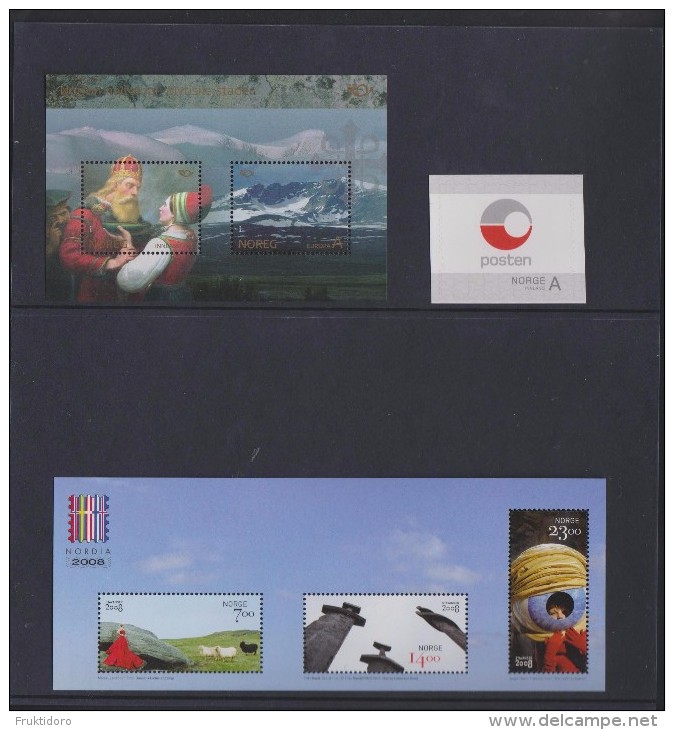 Norway Year Set Norwegian Stamps 2008 - St. Valentine´s Day - Wild Life - Ski Federation - Mythology - Beijing 2008 - Full Years