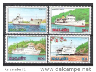 Malawi 1985 Verkehrswesen Verkehr Transport Schiffahrt Schiffe Ships Seen Lakes Motorschiffe Nyasa, Mi. 449-2 ** - Malawi (1964-...)