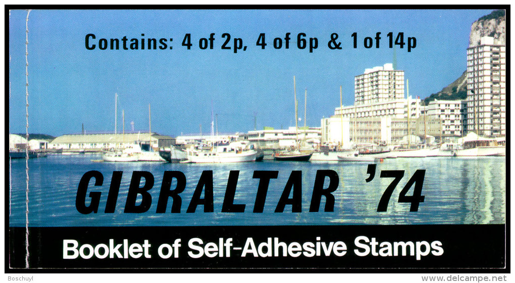 Gibraltar, 1974, Centenary Of The UPU, 1974, Michel #310B-2B Booklet, Scott #309a Booklet, MNH, Booklet - UPU (Union Postale Universelle)
