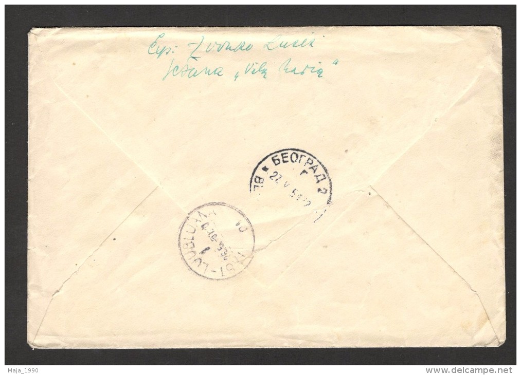 YUGOSLAVIA-SLOVENIA-TRAVELED EXPRESS REGISTERED LETTER-SEZANA TO BEOGRAD-1951. - Covers & Documents