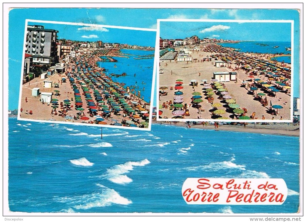 O1082 Rimini - Saluti Da Torre Pedrera - Panorama Vedute Multipla / Viaggiata 1973 - Rimini