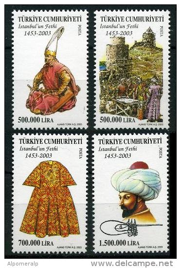 TURKEY 2003 (**) - Mi. 3335-38, 550th Anniversary Of The Conquest Of Istanbul - Ongebruikt