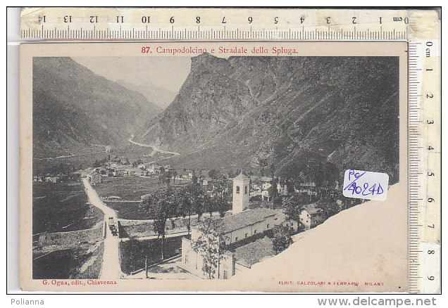 PO4034D# SONDRIO - CAMPODOLCINO E STRADALE DELLO SPLUGA  No VG - Sondrio