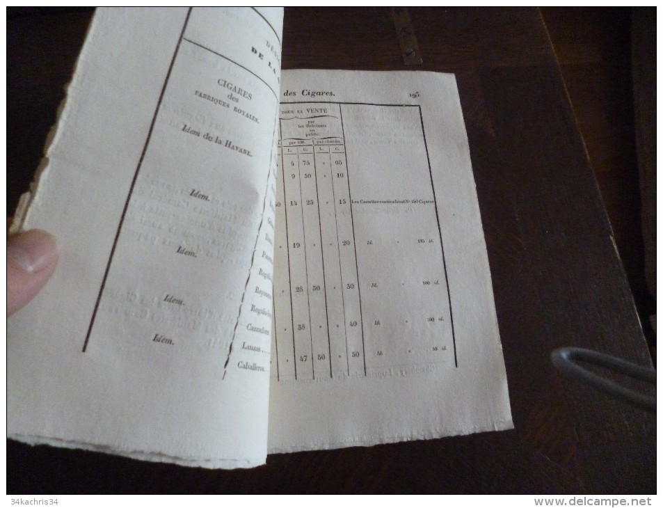 Manifeste De La Cour Royale Des Comptes N°340. 02/06/1845. Tarif Concernant La Vente Des Cigares.6 Pages Non Découpées - Gesetze & Erlasse