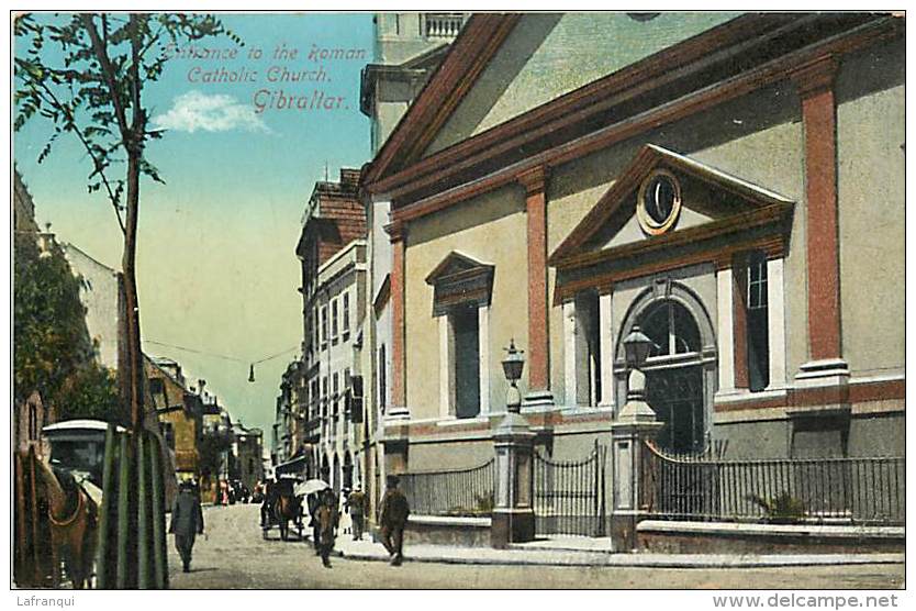 Pays Divers- Gibraltar -ref E788-  Gibraltar -  Entrance To The Roman Catholic Church  - Carte Bon Etat   - - Gibraltar