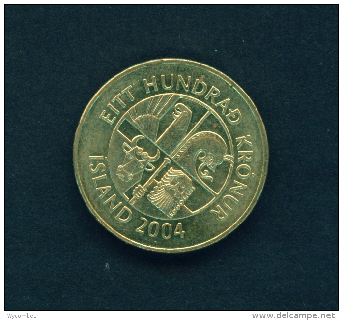 ICELAND  -  2004  100k  Circulated Coin - Iceland