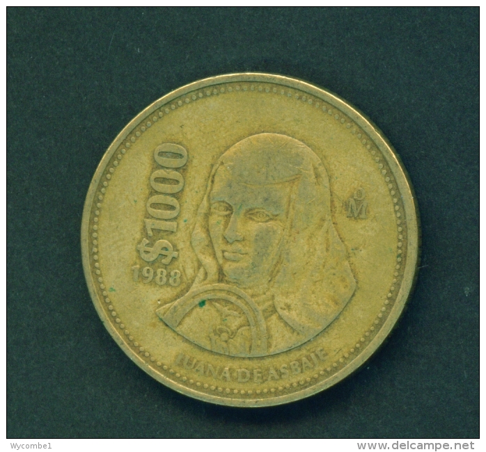 MEXICO  -  1988  $1000  Circulated Coin - Mexico