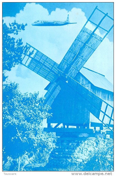 Mnt319 Airport Airplane Aircraft Avion Romania Tarom Village Museum Windmill - 1946-....: Moderne