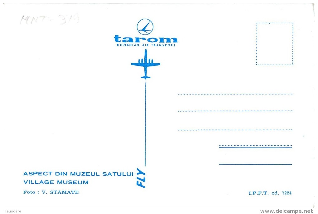 Mnt319 Airport Airplane Aircraft Avion Romania Tarom Village Museum Windmill - 1946-....: Moderne