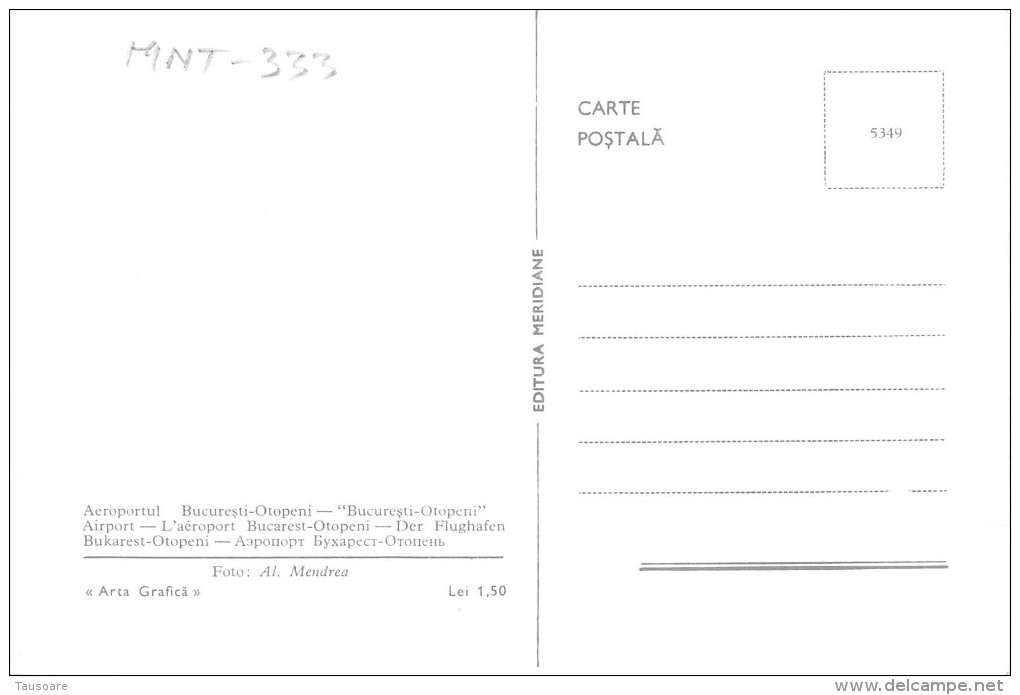 Mnt333 Airport Airplane Aircraft Avion Romania Bucharest Otopeni Bus Truck - 1946-....: Ere Moderne