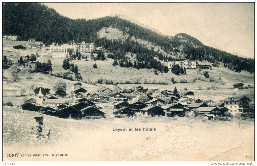 Suisse VD LEYSIN ET LES HOTELS Dos Non Divisé     G - Leysin