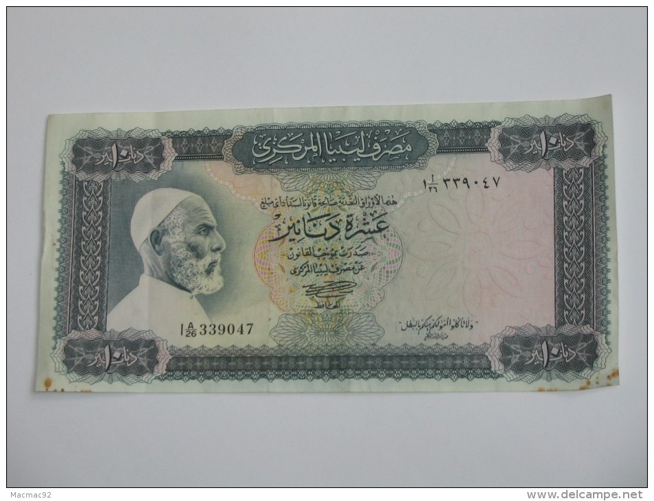 10 Ten Dinars - LIBYE 1972 - Central Bank Of Libya **** EN ACHAT IMMEDIAT **** Assez Rare !!! - Libye