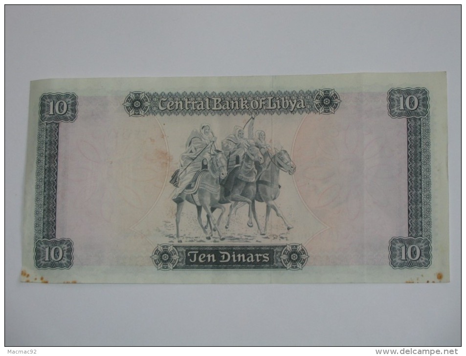 10 Ten Dinars - LIBYE 1972 - Central Bank Of Libya **** EN ACHAT IMMEDIAT **** Assez Rare !!! - Libyen