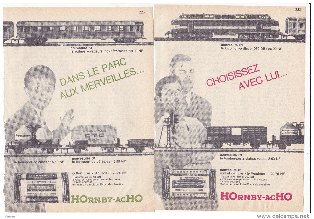 Pub.1961 HOrnby-acHo Jouets Dinky Toys Meccano  Trains Locomotives Wagons. Documentation..Lot De 6  TBE - Publicités