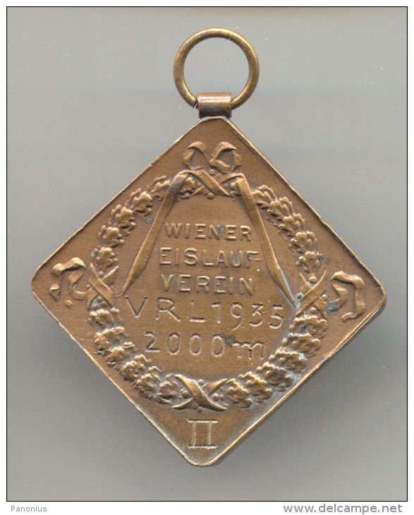 FIGURE SKATING - Wien, 1935. Eislauf Werein, Austria, Medal, Diameter: 35mm - Patinage Artistique