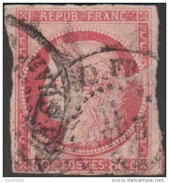 Colonies Générales 1871 Y&T 21. Cérès 80 C Rose. Oblitération Paquebot, Guadeloupe - Cérès