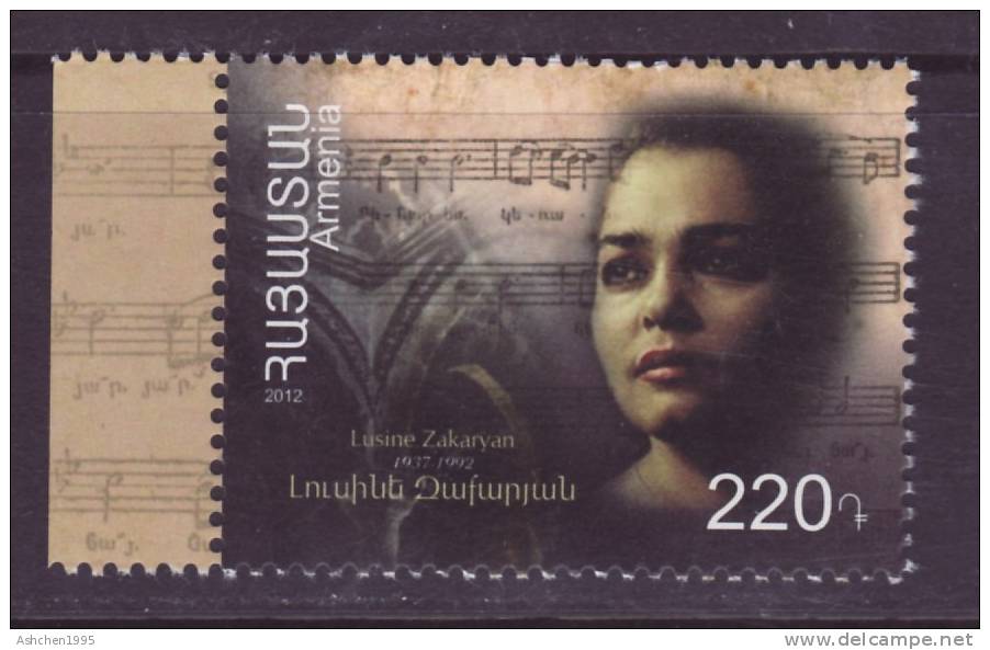 Armenia 2012, Lusine Zakaryan (1937-1992), Opera Singer  - MNH ** - Cantantes