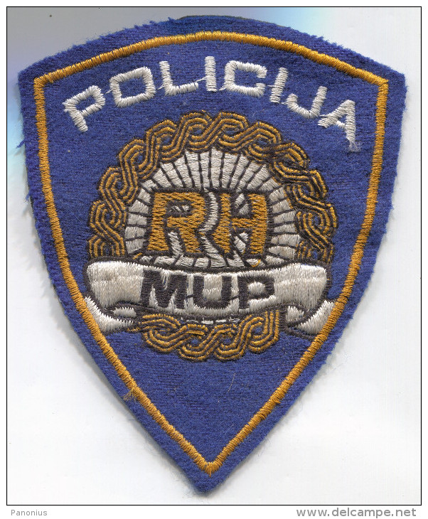 POLICE / POLIZEI - Croatia, Police Patch, 110x90mm - Ecussons Tissu