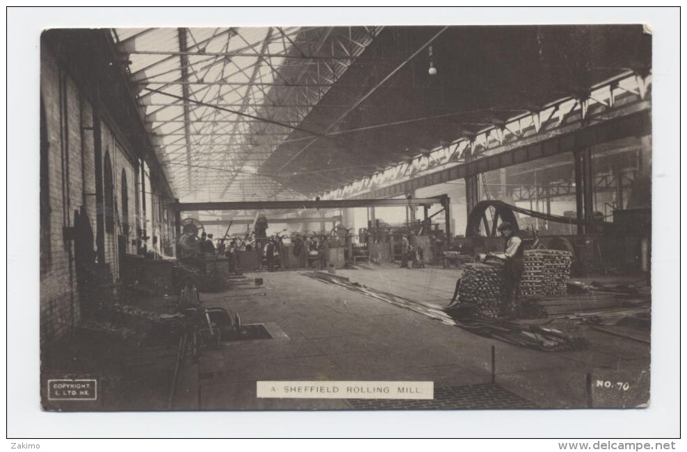 CPA SHEFFIELD (Angleterre-Yorkshire) -Usine De Laminoir--ROLLING MILL-RECTO/VERSO -C29 - Sheffield