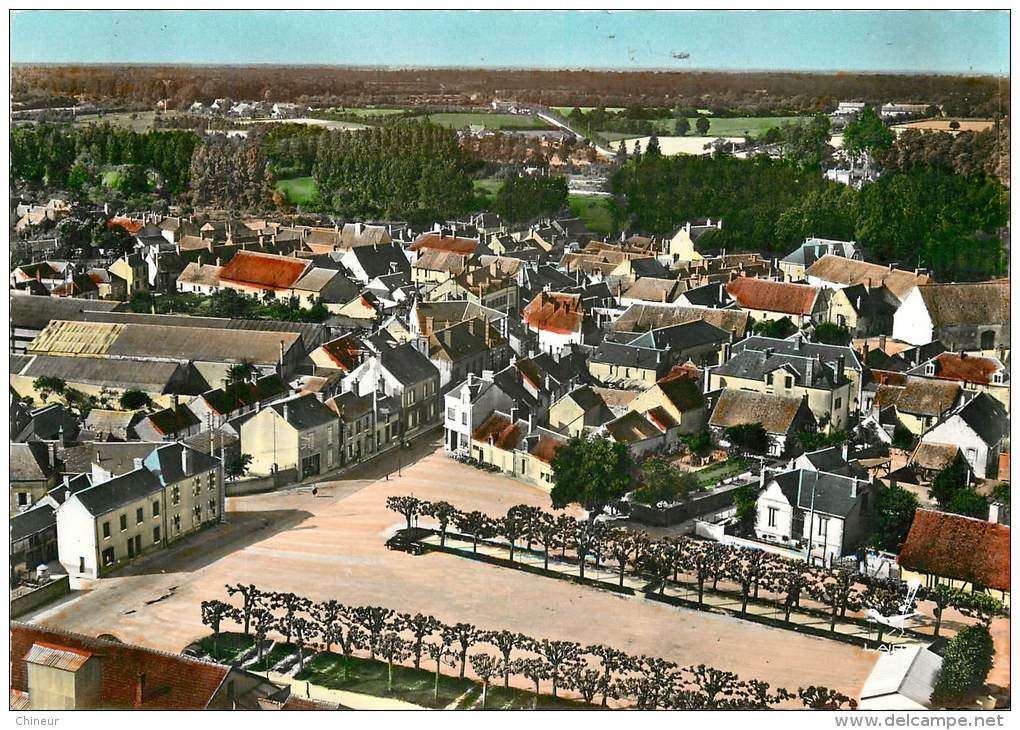 ARGENT SUR SAULDRE PLACE DU MARCHE VUE AERIENNE - Argent-sur-Sauldre