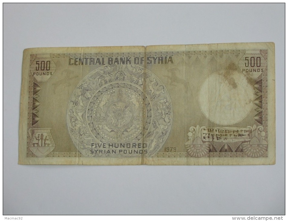 500 Five Hundred Syrian  Pounds 1979  **** EN ACHAT IMMEDIAT **** - Syrie