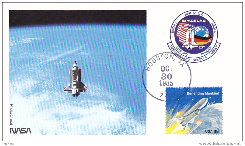 Card Kennedy Space Center Pacelab Spaceshuttle - Amérique Du Nord