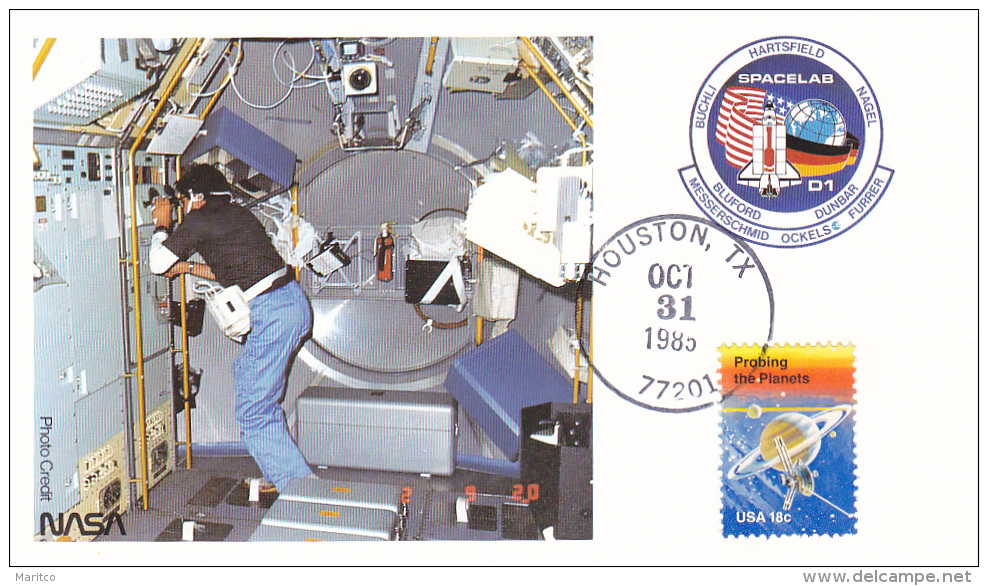 Card Kennedy Space Center Pacelab Spaceshuttle - North  America