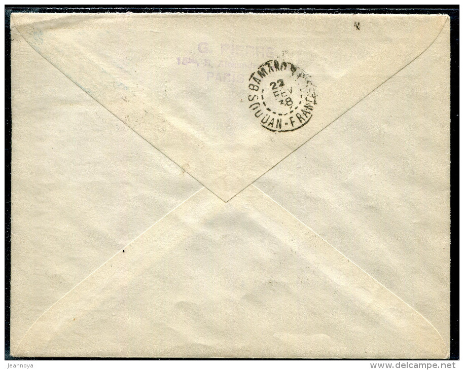 ALGERIE - N° 110 + 133 / LETTRE AVION " 1 Er. VOL ALGER-BAMAKO VIA GAO LE 20/2/1938 " - TB - Airmail