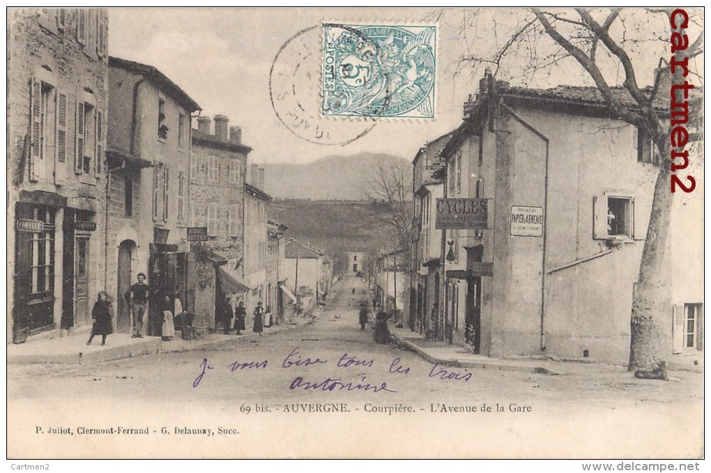 COURPIERE L'AVENUE DE LA GARE 1900 - Courpiere