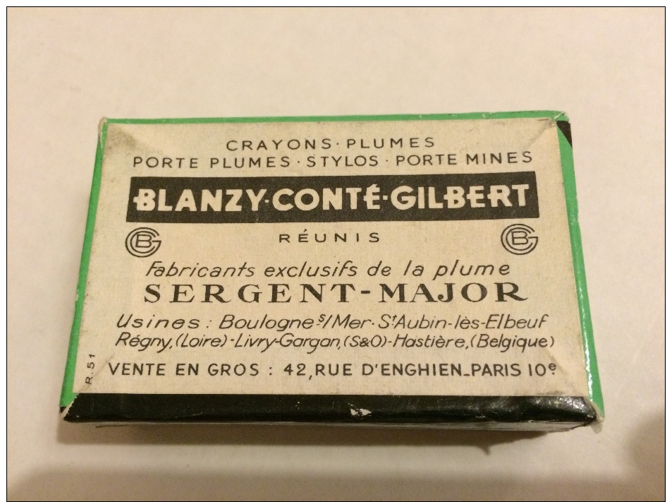 Boite NEUVE De 144 Plumes Départementales Cémentée N° 2552 25 52 Gilbert & Blanzy Poure Plume à Encre Encrier - Plumes