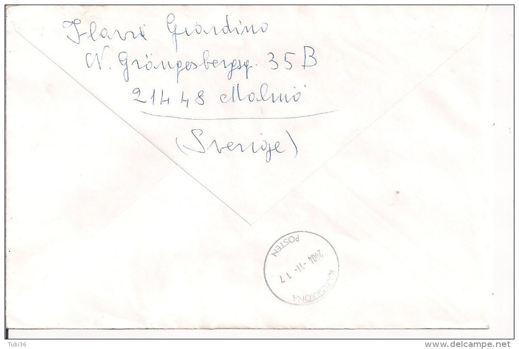 SVERIGE 10, PRIORITAIRE,MALMO, VERONA,ITALIA, 2004 - Briefe U. Dokumente